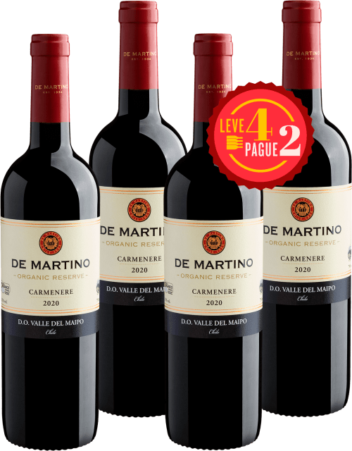 Leve 4, Pague 2: De Martino Organic Reserve Carménère Valle del Maipo D.O. 2020