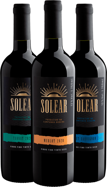 Kit Solear: Merlot + Tannat + Cabernet Sauvignon | Economize +R$30