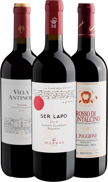 Kit Vinhos Italianos de Produtores Renomados + Frete Grátis
