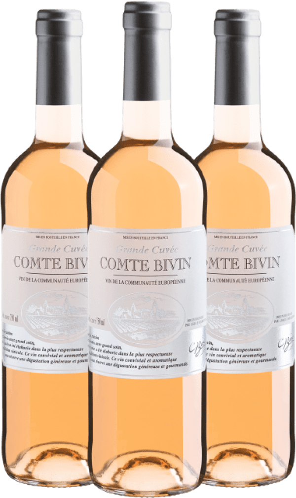 Kit 3 Comte Bivin Grande Cuvée Rosé 2020
