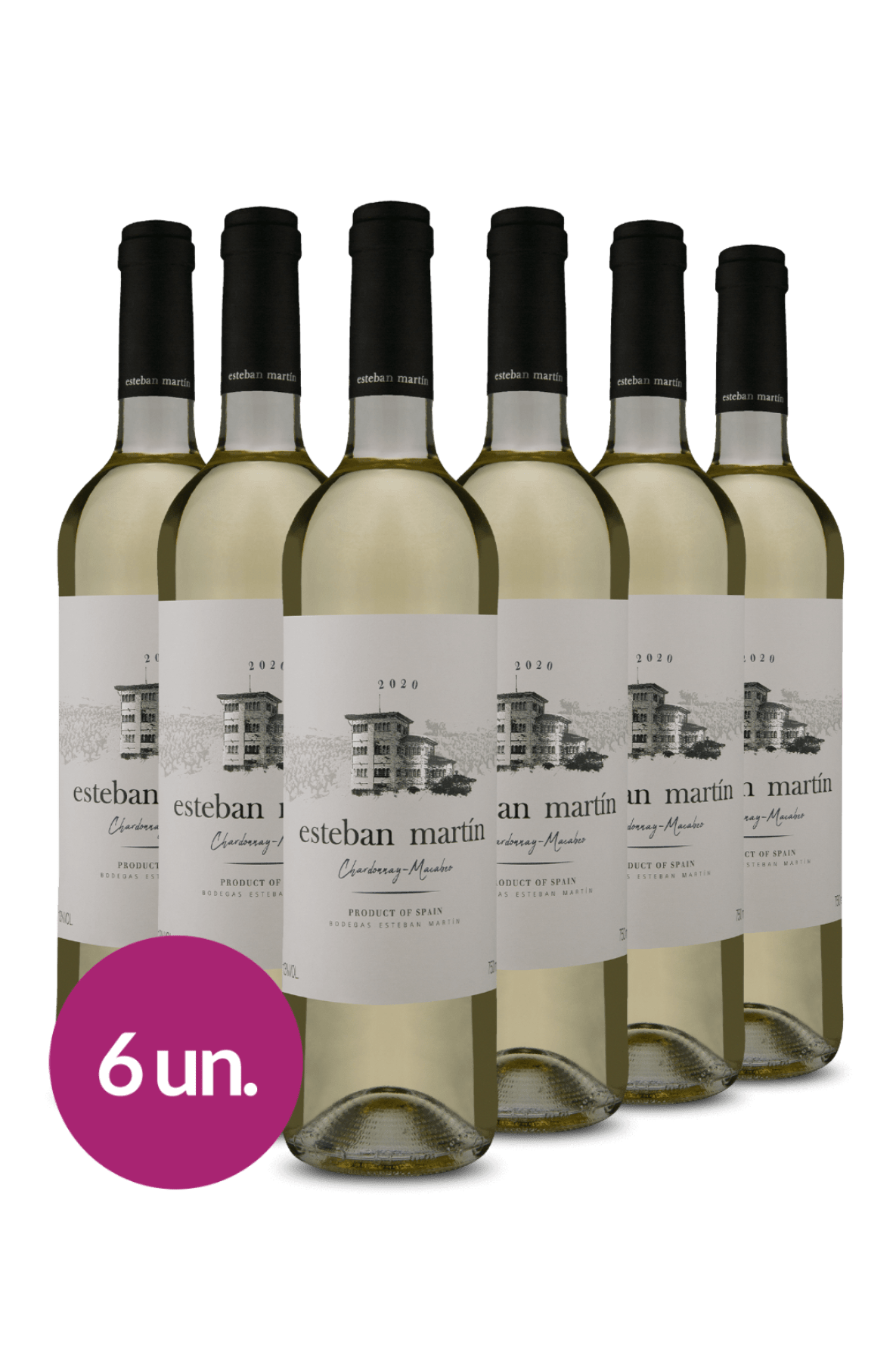 Kit 6 - Esteban Martín D.O.P. Cariñena Chardonnay Macabeo Blanco