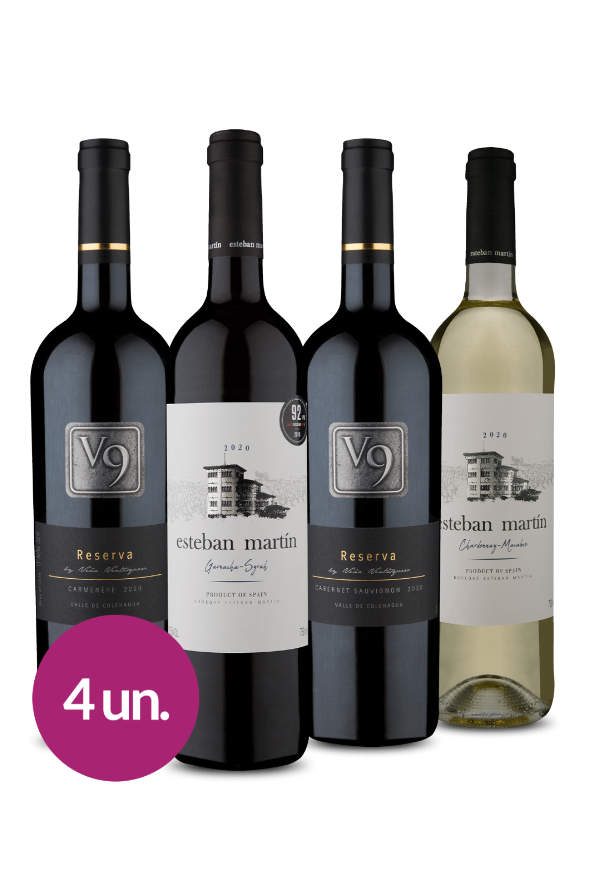 kit 4 - V9 e Esteban Martín - Degustação
