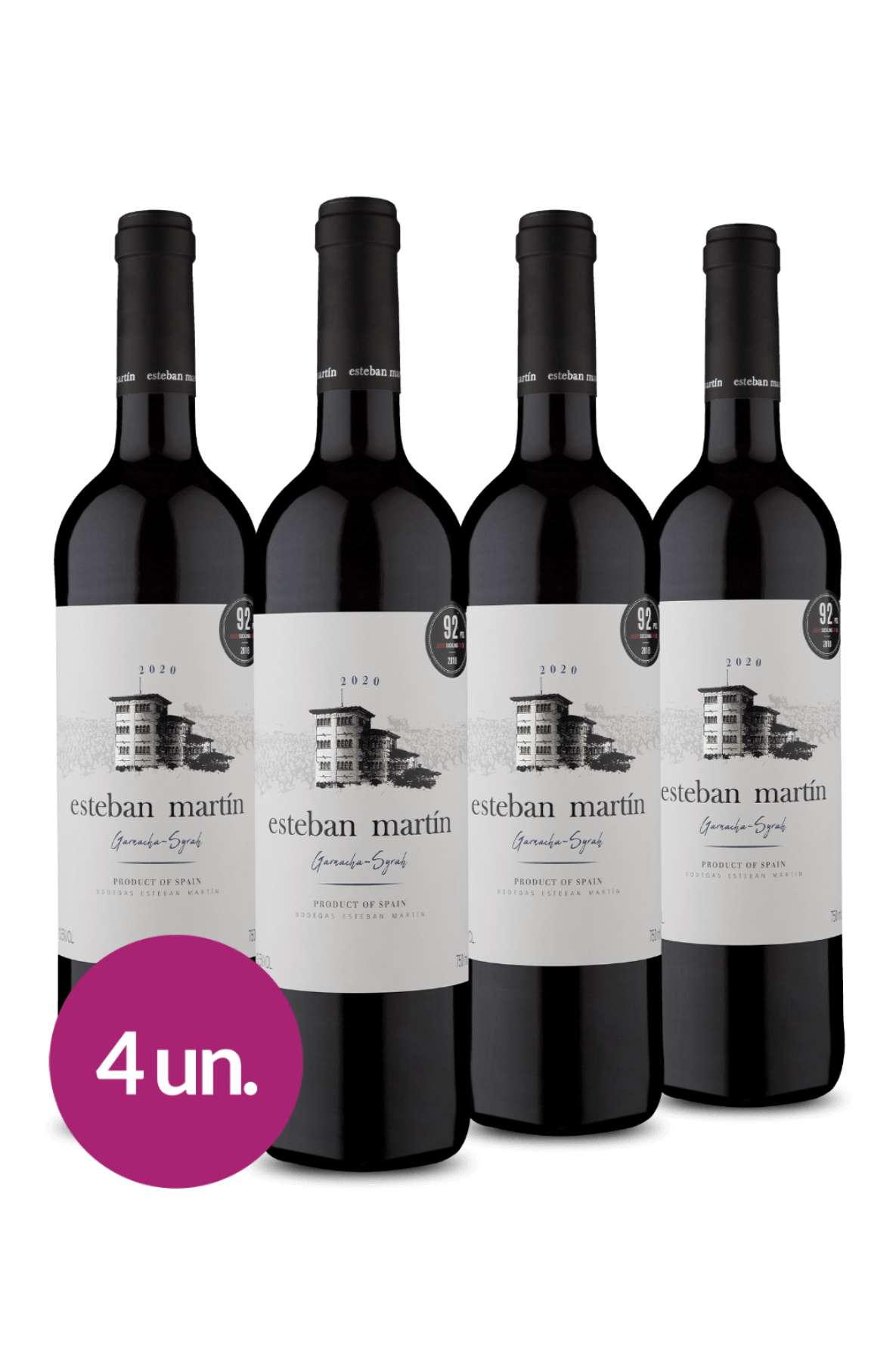 Kit 4 - Esteban Martín D.O.P. Cariñena Garnacha Syrah Tinto 2020