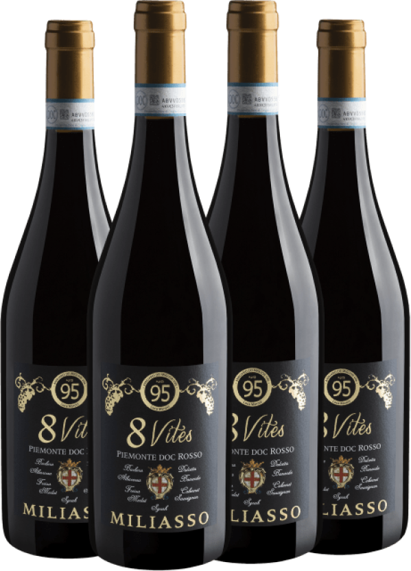 Kit 4 Miliasso 8 Vites Rosso Piemonte DOC