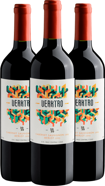 Kit 3 Verktro Cabernet Sauvignon-Merlot Valle Central D.O. 2020