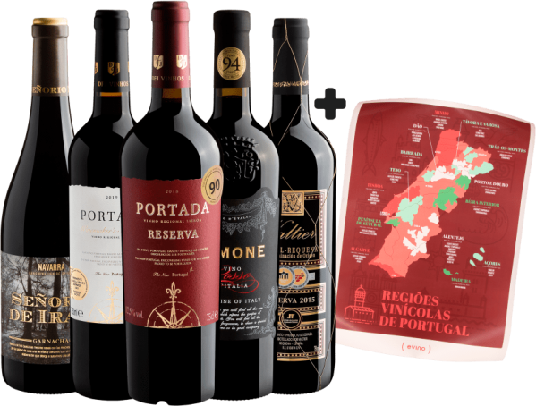 Kit Premiados do Velho Mundo + Pôster Regiões Vinícolas de Portugal