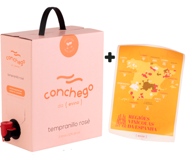 Kit Bag in Box Rosé com Pôster Regiões Vinícolas da Espanha