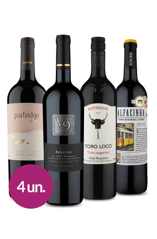 Kit 4 - Tintos Campeões Preferidos
