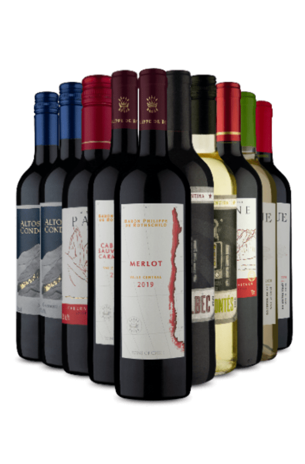 Kit Adega Cheia com Vinhos Secos (10 Vinhos)