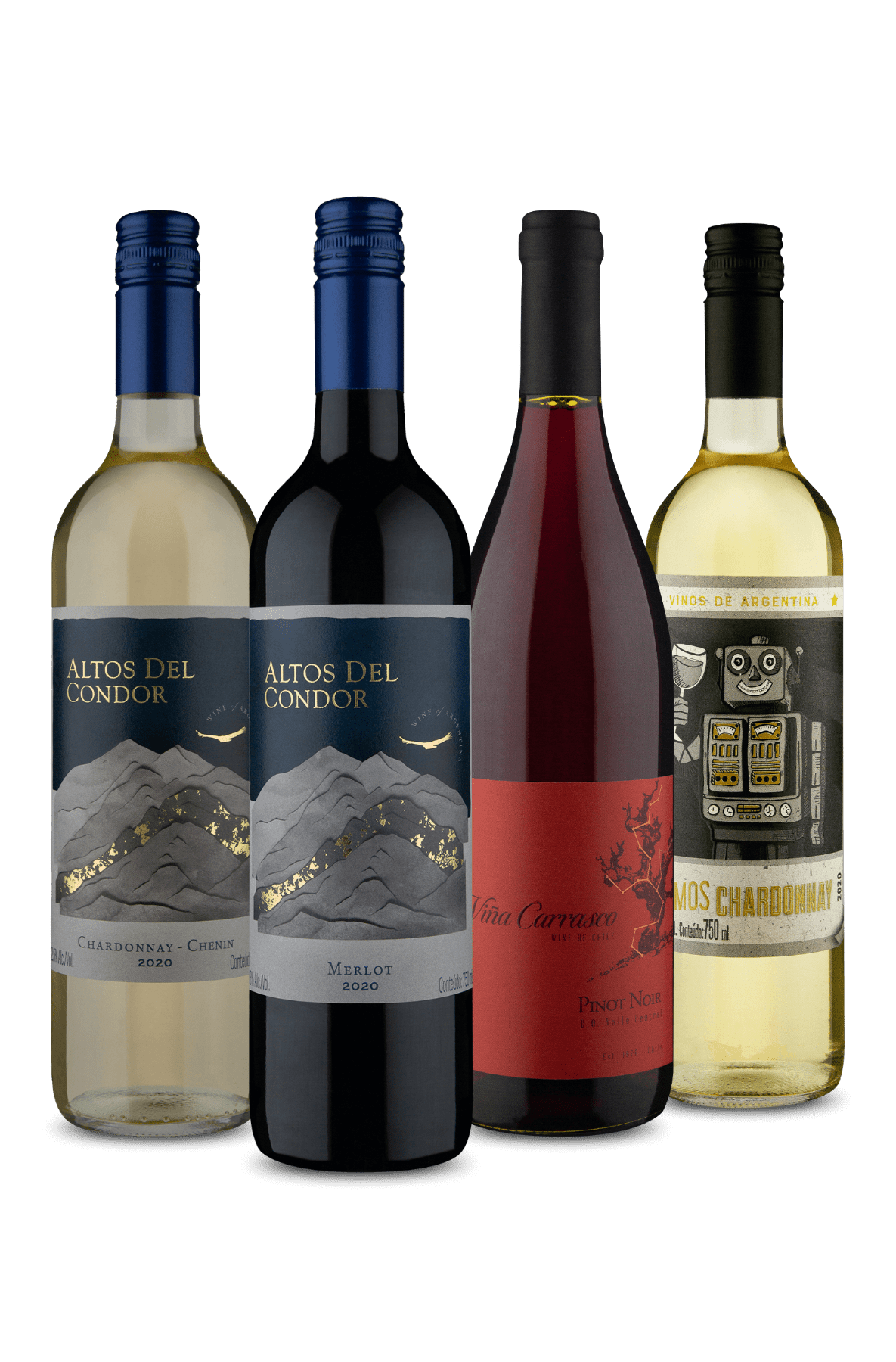 Kit Meio Tinto, Meio Branco para o Inverno (4 Vinhos)