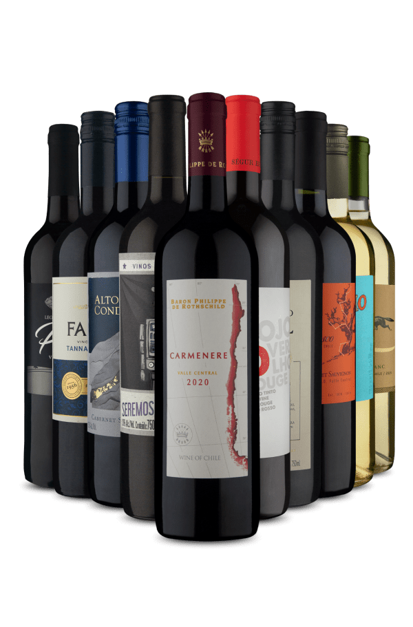Kit Selecionados Chile, Uruguai, Portugal, Argentina (10 Vinhos)
