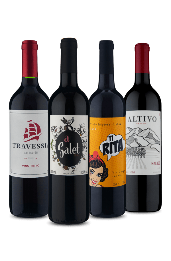 Kit 4 Tintos Especiais 4 Países (4 Vinhos)