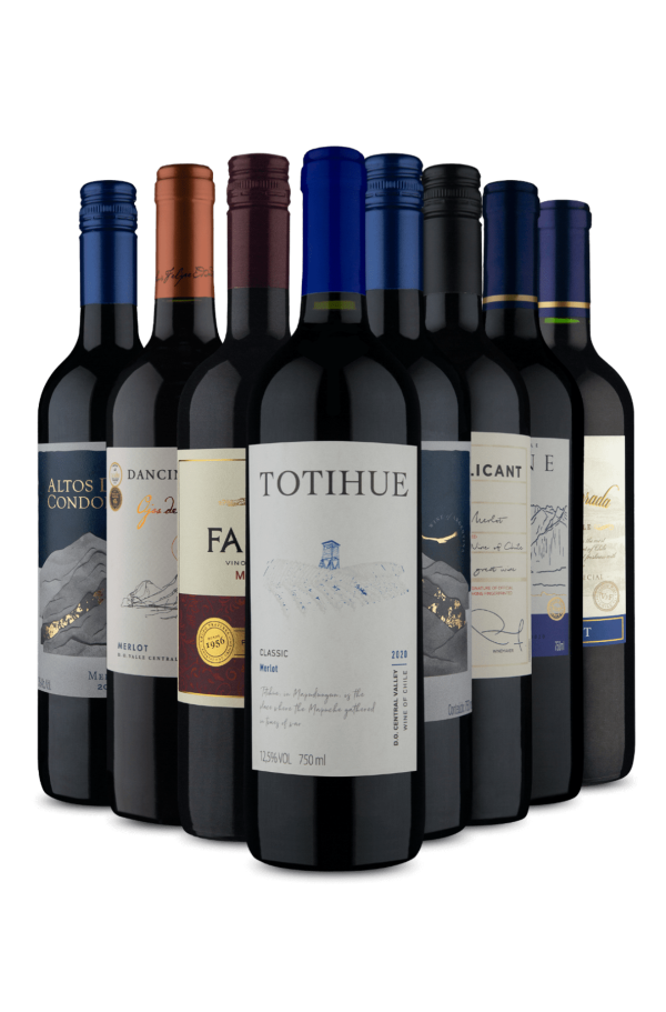 Kit 8 Tintos Merlot (8 Vinhos)