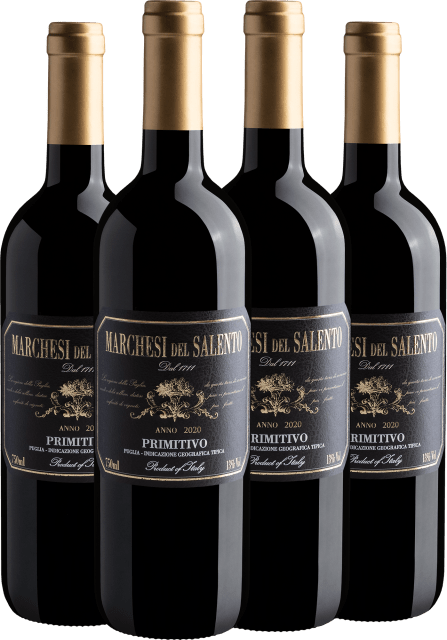 Kit 4 Marchesi del Salento Primitivo Puglia IGT