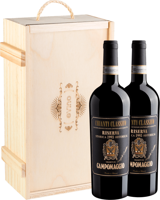 Kit 2 Chianti Classico Riserva DOCG 1993 + Caixa de Madeira