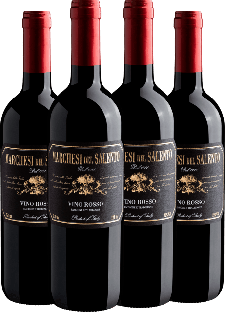 Kit 4 Marchesi del Salento Vino Rosso