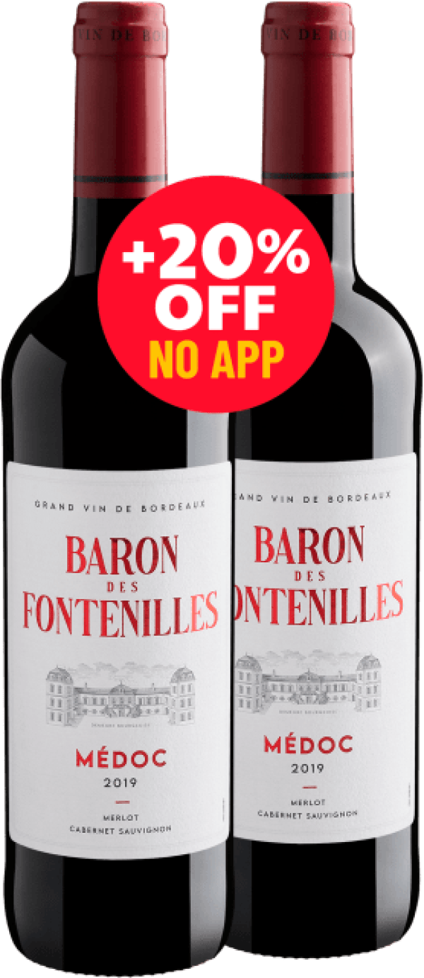 Kit 2 Baron des Fontenilles Merlot Cabernet Sauvignon Médoc AOP