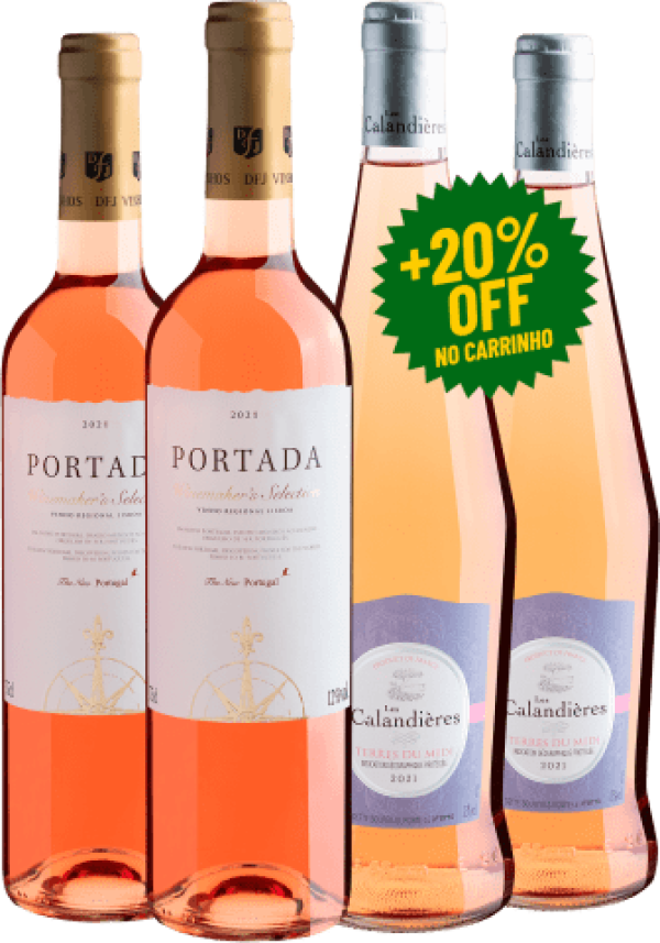 Kit 2 Portada Rosé + 2 Les Calandières Rosé
