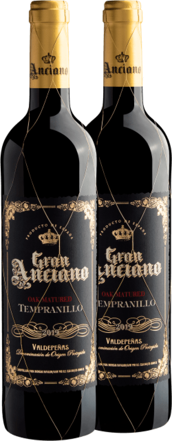 Kit 2 Gran Anciano Oak Matured Tempranillo Valdepeñas DOP