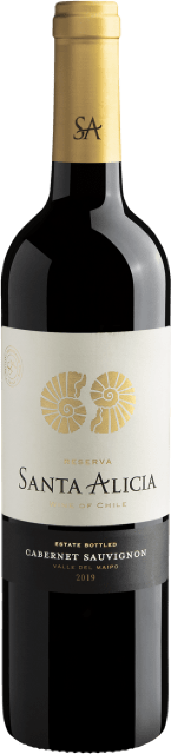 Santa Alicia Wine of Chile Reserva Estate Bottled Cabernet Sauvignon Valle Del Maipo 2019