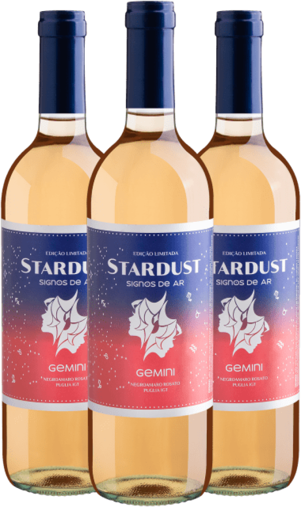 Kit 3 Stardust Edição Limitada Gemini Negroamaro Rosato Puglia IGT