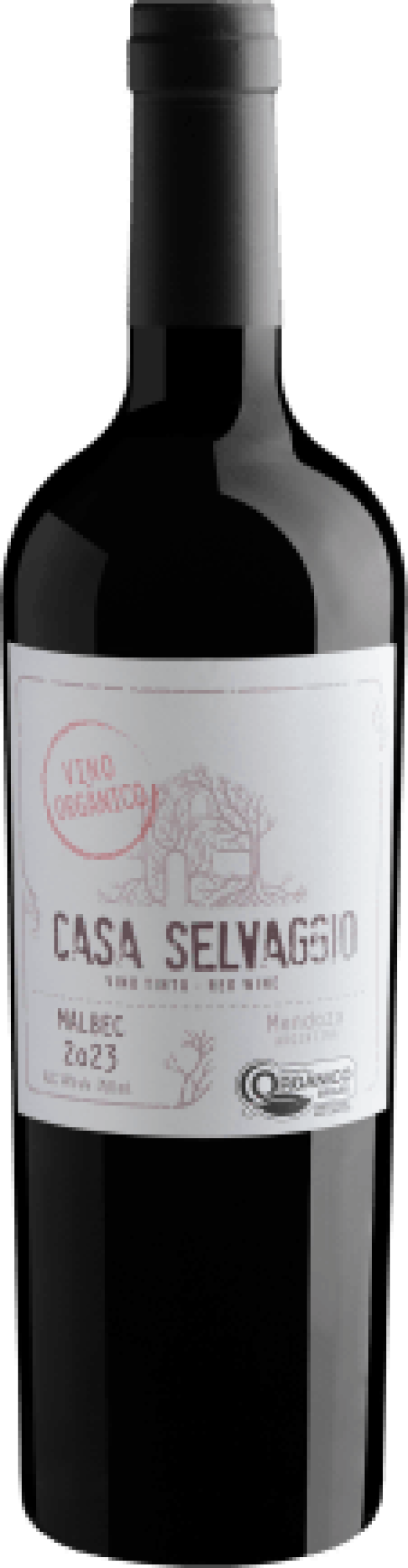 Casa Selvaggio Malbec Vino Orgânico 2023