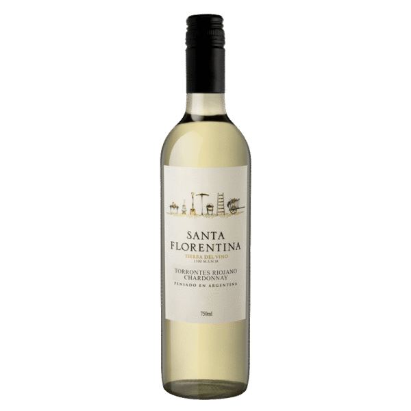 Vinho Branco Argentino Santa Florentina Torrontés Riojano Chardonnay