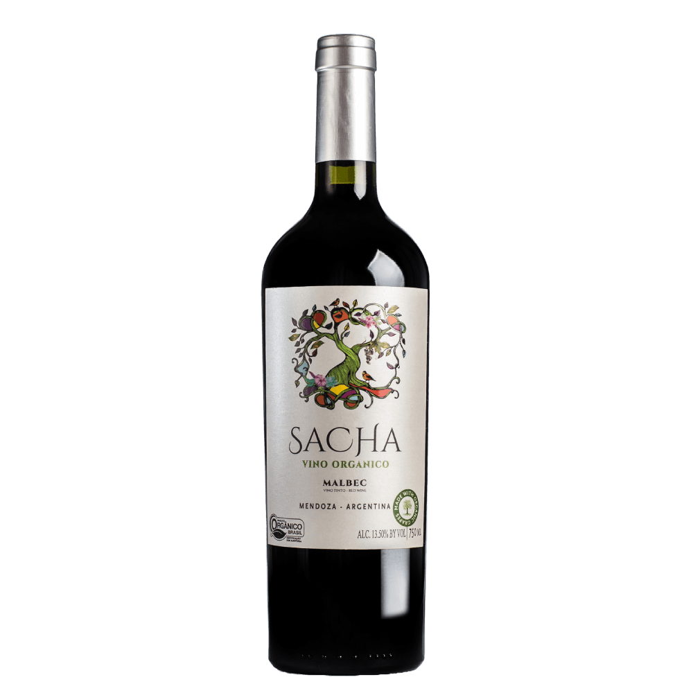 Vinho Tinto Argentino Sacha Orgânico Malbec