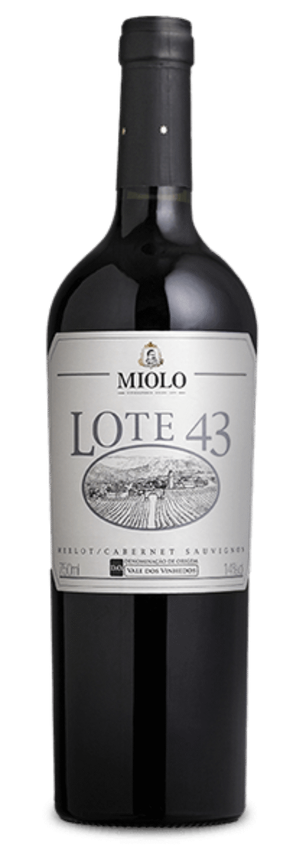 Vinho Tinto Brasileiro Miolo Lote 43 Merlot, Cabernet Sauvignon